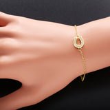 925 Silver Chain Bracelet Crystal Horseshoe Charm Wedding Jewelry