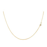 925 Silver Box Chain Necklace 18K Plated Women DIY Jewelry
