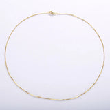 925 Silver Box Chain Necklace 18K Plated Women DIY Jewelry