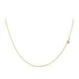 925 Silver Box Chain Necklace 18K Plated Women DIY Jewelry