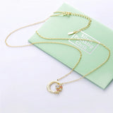 925 Silver Smile Crystal Pendant Necklace