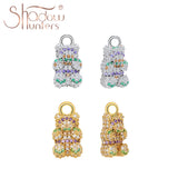 925 Silver Yummy Bear Drop Earrings with Zircon