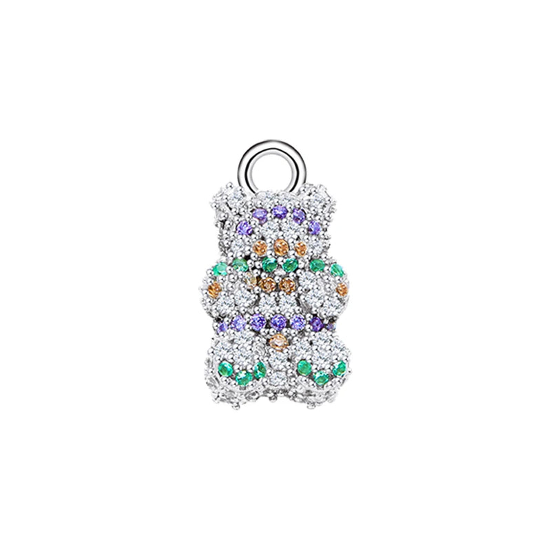 925 Silver Yummy Bear Drop Earrings with Zircon