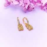 925 Silver Yummy Bear Drop Earrings with Zircon