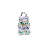 925 Silver Yummy Bear Drop Earrings with Zircon