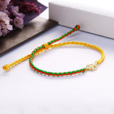 925 Silver Smile Charm Bracelet Clear Zircon Braided Friendship Bracelet