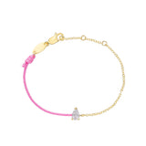 925 Silver Classic Thin Bracelet with Pear Shape Crystal Redline