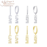LOVE HOPE Crystal Drop Earrings Zircon Piercing