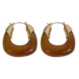 Clear U-Shaped Resin Earrings Hip Hop Punk Jewelry Christmas Gift