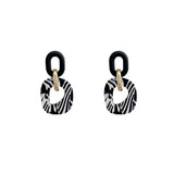 Vintage Monochrome Acrylic Earrings for Women's Unusual Jewelry