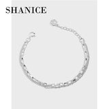 SHANICE 925 Silver Bracelet Women Gypsophila Cauliflower Chain Double-layer