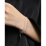 SHANICE 925 Silver Bracelet Women Gypsophila Cauliflower Chain Double-layer