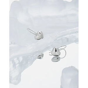 SHANICE Sterling Silver Geometric Heart Stud Earrings for Women Girls