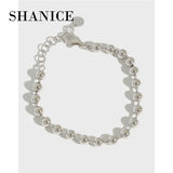 SHANICE 925 Sterling Silver Geometric Beads Bracelet Charm