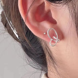 SHANICE 925 Sterling Silver Braided Stud Earrings Women's Ins Style