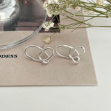 SHANICE 925 Sterling Silver Braided Stud Earrings Women's Ins Style