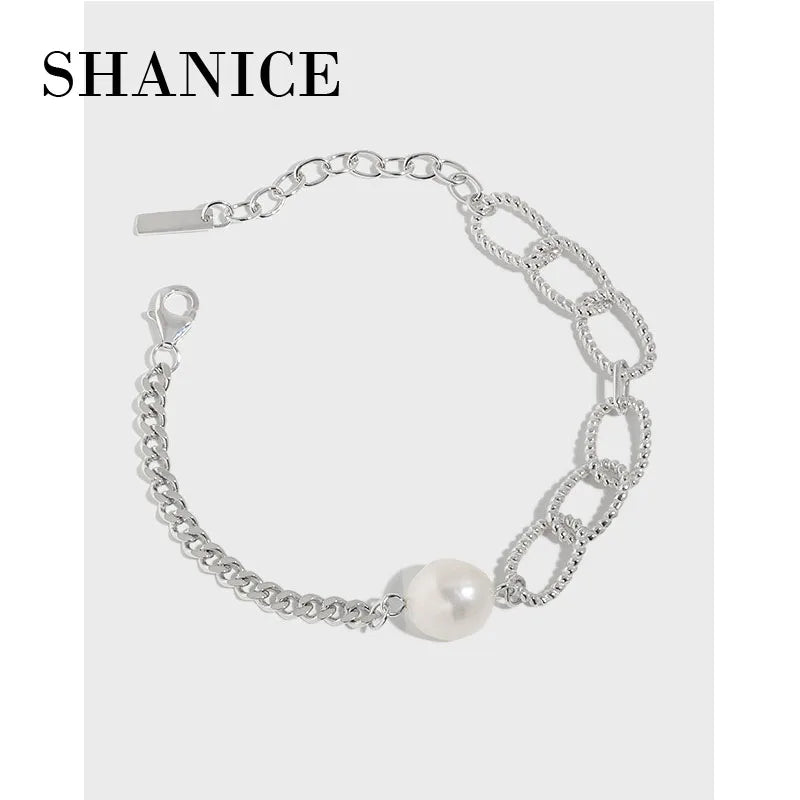 SHANICE 925 Sterling Silver Pearl Bracelet