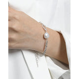 SHANICE 925 Sterling Silver Pearl Bracelet