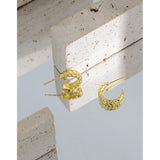 SHANICE 925 Sterling Silver Hoop Earrings Twill Twist Polygon Charming