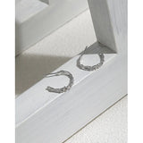 SHANICE 925 Silver Face C-shaped Hoop Earrings