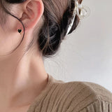 Heart Stone Rose Hoop Earrings for Women Jewelry Gift