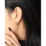 SHANICE 925 Sterling Silver C Shape Stud Earrings For Women