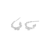 SHANICE 925 Sterling Silver C Shape Stud Earrings For Women