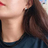 SHANICE 925 Silver Oval Arc Earrings for Women