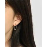 SHANICE 925 Sterling Silver Geometric Hoop Earrings For Women
