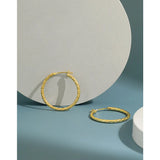 SHANICE 925 Sterling Silver Geometric Hoop Earrings For Women