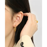 SHANICE 925 Sterling Silver Geometric Hoop Earrings For Women