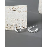 SHANICE 925 Silver Stud Earrings Women Gift Minimalist Geometric Peas