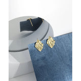 SHANICE 925 Silver Stud Earrings Concave & Convex Surface Gift