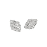 SHANICE 925 Silver Stud Earrings Concave & Convex Surface Gift
