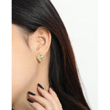 SHANICE 925 Silver Stud Earrings Concave & Convex Surface Gift