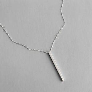 SHANICE 925 Silver Tube Pendant Necklace Men Hip-Hop RAP Street Culture