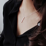 SHANICE 925 Silver Tube Pendant Necklace Men Hip-Hop RAP Street Culture