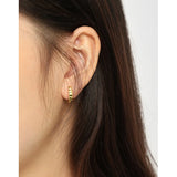SHANICE 925 Sterling Silver Concave/Convex Hoop Earrings