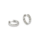 SHANICE 925 Sterling Silver Concave/Convex Hoop Earrings