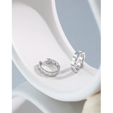 SHANICE 925 Sterling Silver Concave/Convex Hoop Earrings