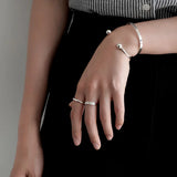 SHANICE 925 Silver Great Ball Opening Bangle - Gift Jewelry For Girl
