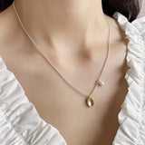 SHANICE Korean 925 Silver Necklace Women's Clavicle Chain Plain Silver