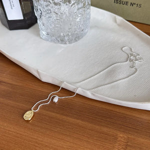 SHANICE Korean 925 Silver Necklace Women's Clavicle Chain Plain Silver