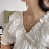 SHANICE Korean 925 Silver Necklace Women's Clavicle Chain Plain Silver