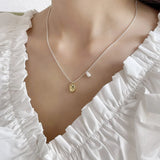 SHANICE Korean 925 Silver Necklace Women's Clavicle Chain Plain Silver