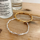SHANICE 925 Sterling Silver Weave Cuff Bangle Bracelet for Women