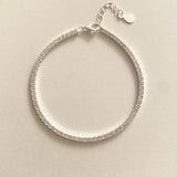 SHANICE 100% S925 Sterling Silver 1/2/3MM CZ Tennis Bracelet Bangle