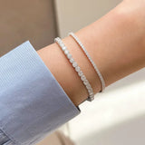 SHANICE 100% S925 Sterling Silver 1/2/3MM CZ Tennis Bracelet Bangle
