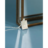SHANICE 925 Silver Shell Square Pendant Necklace Girls Chain Choker Charm