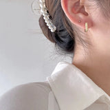 SHANICE 18K 925 Silver Square Circle Hoop Earrings